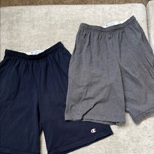 2 pair Champion Navy and Gray Athletic Shorts Men’s small